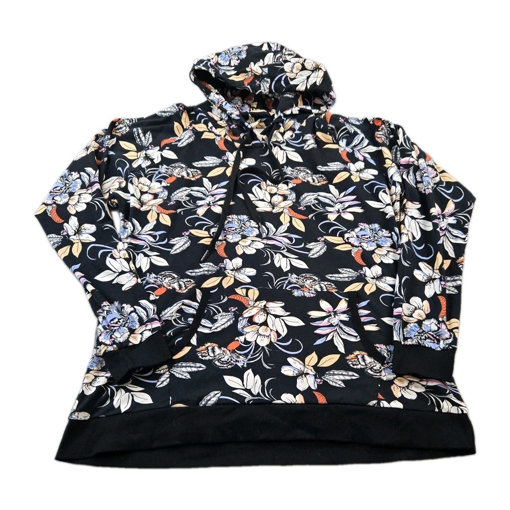 Lildy Women's Hooded Sweatshirt Long Sleeve Stretch Front Pocket Size Large